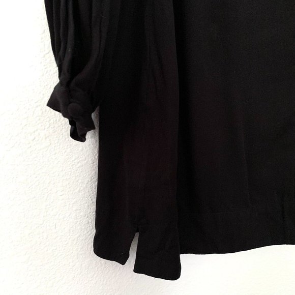 Elizabeth and James Dress Black Embellished Long Sleeve Shift - Picture 6 of 6